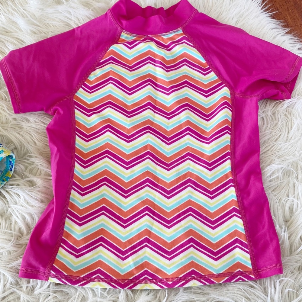 Lands‎ End Rash Guard Chevron Print